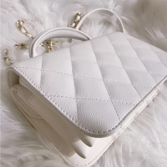 Chanel Mini Flap Bag with top handle GHW Caviar 23B Microchip - Picture 7 of 11